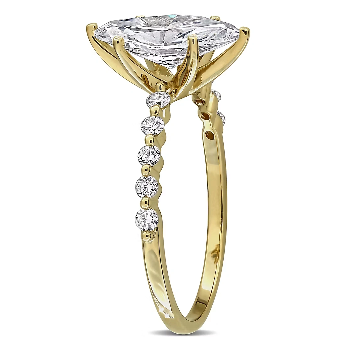 1.75 ct. t.w. Lab-Grown Diamond Marquise Engagement Ring in 14k Yellow Gold (Select Size)