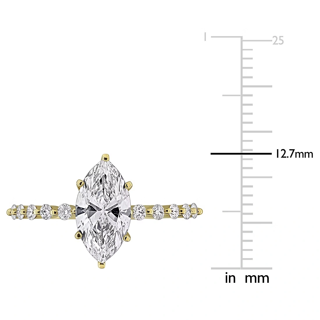 1.75 ct. t.w. Lab-Grown Diamond Marquise Engagement Ring in 14k Yellow Gold (Select Size) 4 1.75 ct. t.w. Lab-Grown Diamond Marquise Engagement Ring in 14k Yellow Gold (Select Size)