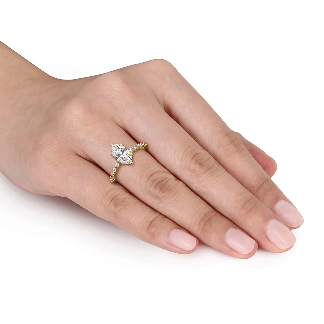 1.75 ct. t.w. Lab-Grown Diamond Marquise Engagement Ring in 14k Yellow Gold (Select Size) 5 1.75 ct. t.w. Lab-Grown Diamond Marquise Engagement Ring in 14k Yellow Gold (Select Size)