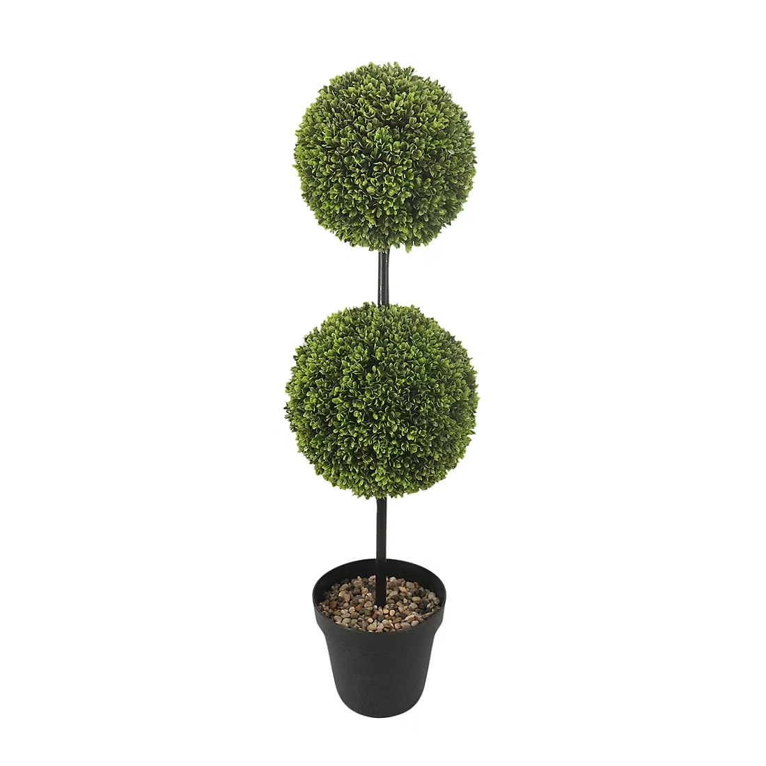 46\" Double Ball UV Coated Boxwood Topiary with Pot