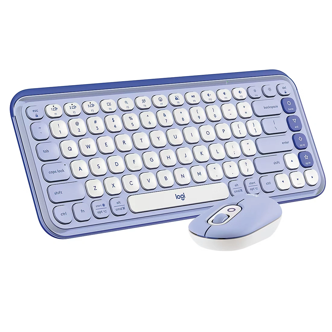 Logitech POP Icon Keyboard Mouse Combo in Rose and Off White