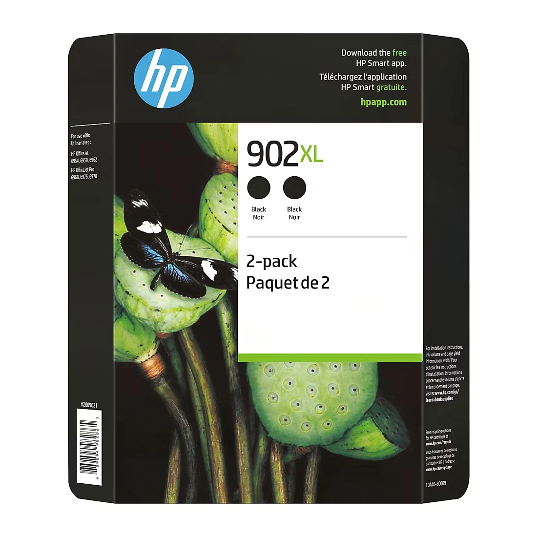 HP 902XL 2 pk. High-Yield Ink Cartridge - Black - Instant Ink Eligible