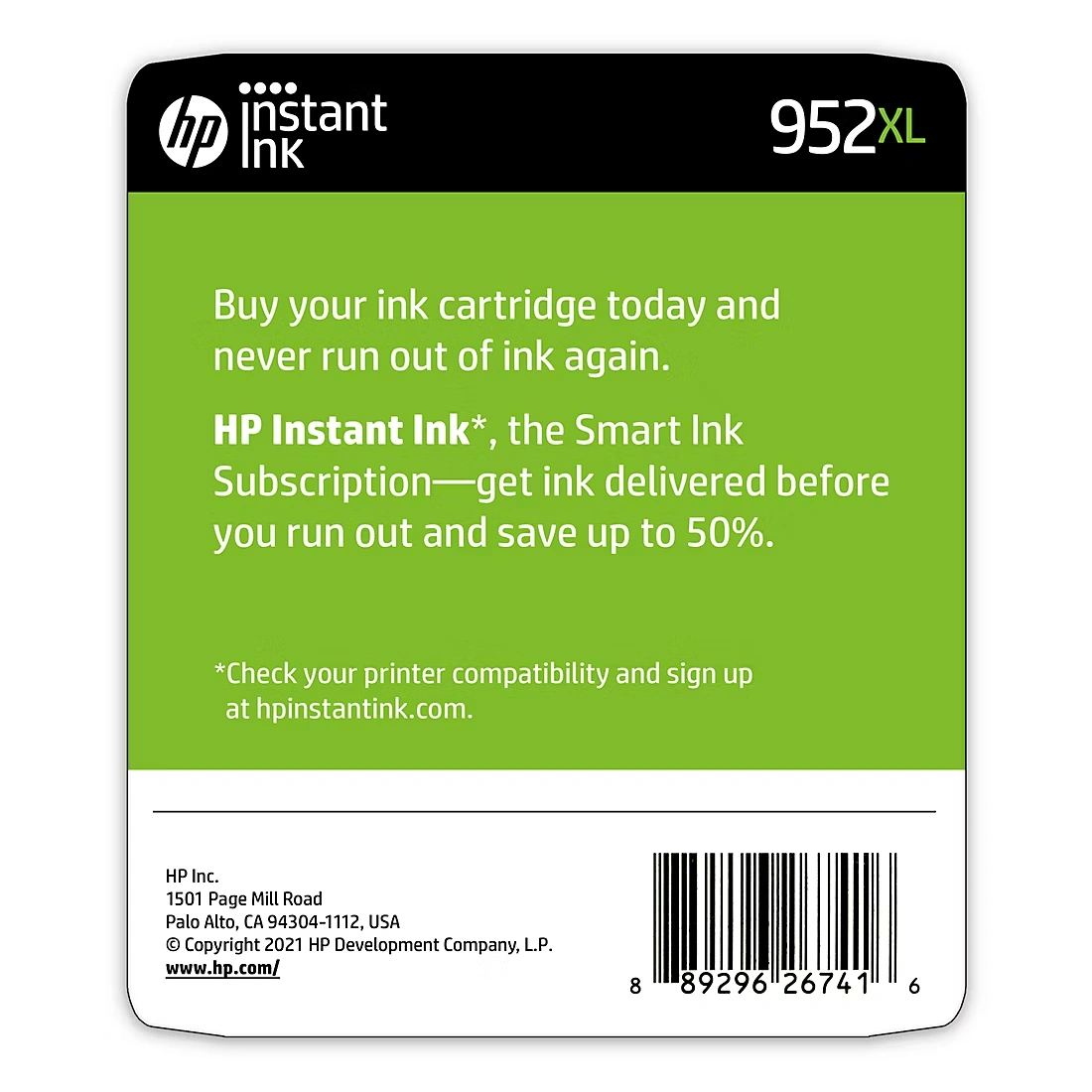 HP 952XL 2 pk. High-Yield Ink Cartridge - Black - Instant Ink Eligible