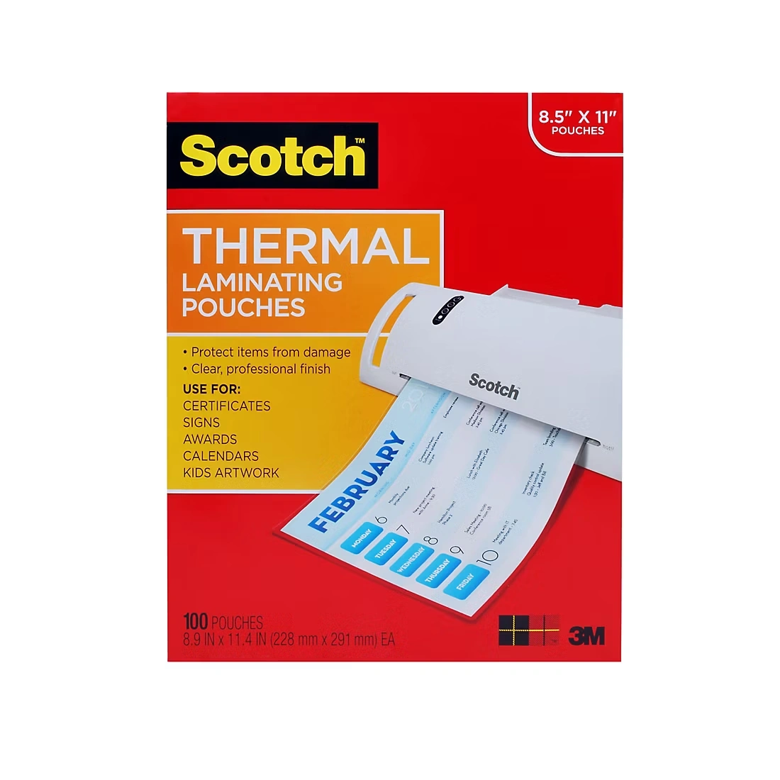 Scotch Letter-Size Thermal Laminating Pouches - 100 ct.