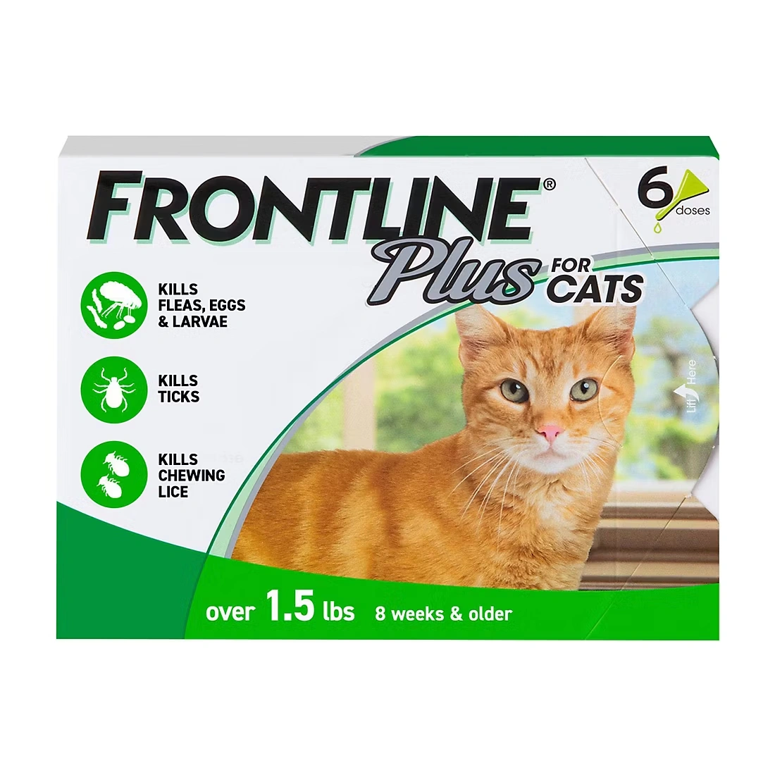 Frontline Plus Flea & Tick Topical Prevention for Cats, 6 ct.