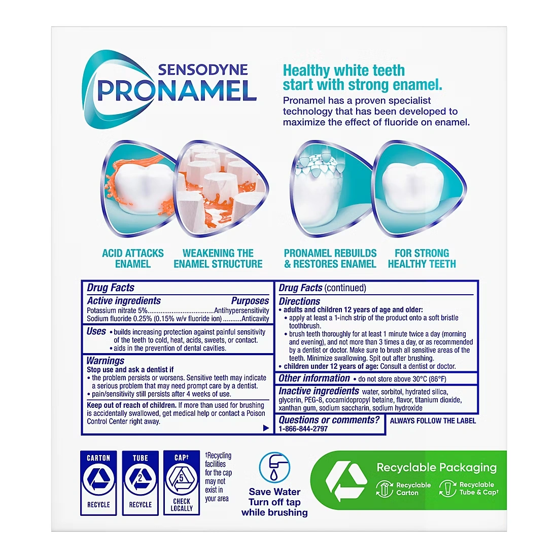 Sensodyne Pronamel Gentle Whitening Fluoride Toothpaste, 4 ct.