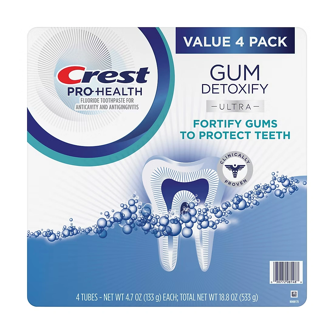 Crest Gum Detoxify Ultra Toothpaste, 4 pk./4.7 oz. 1 Crest Gum Detoxify Ultra Toothpaste, 4 pk./4.7 oz.
