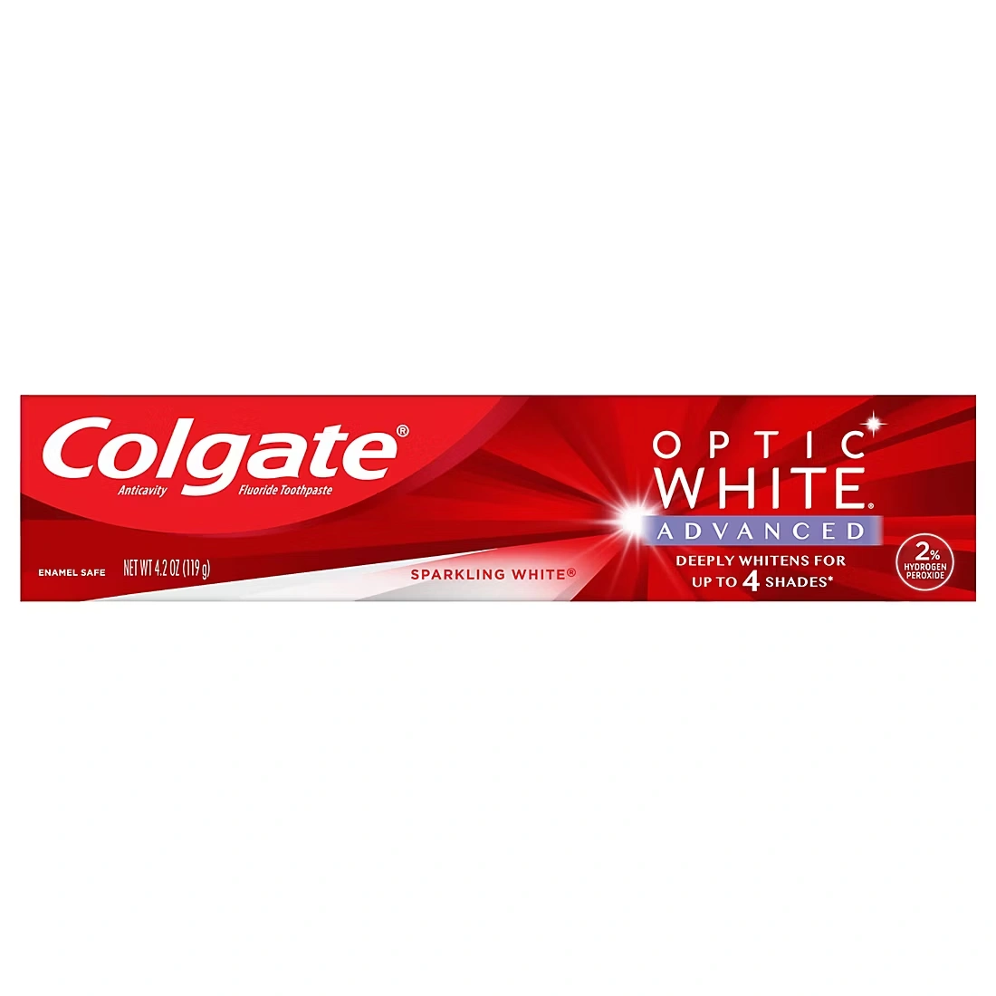 Colgate Optic White Advanced Hydrogen Peroxide Toothpaste 5 pk./4.2 oz. - Sparkling White