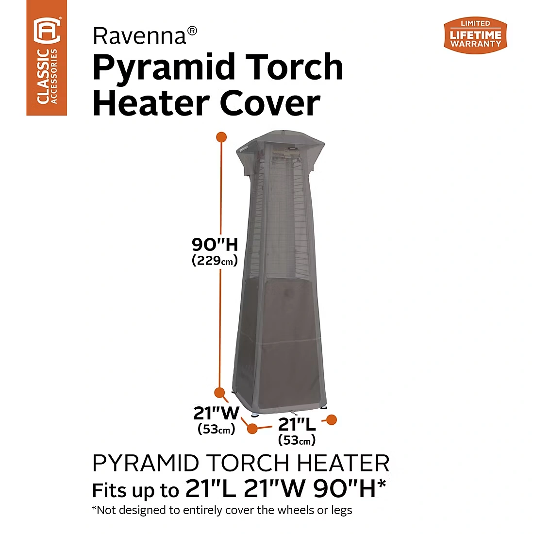 Classic Accessories Ravenna Pyramid Torch Heater Cover 3 Classic Accessories Ravenna Pyramid Torch Heater Cover