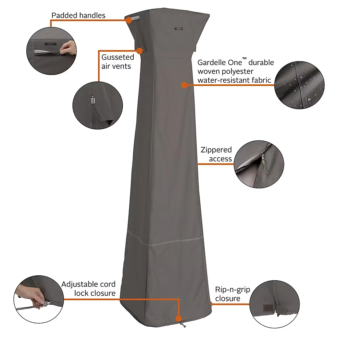 Classic Accessories Ravenna Pyramid Torch Heater Cover 4 Classic Accessories Ravenna Pyramid Torch Heater Cover