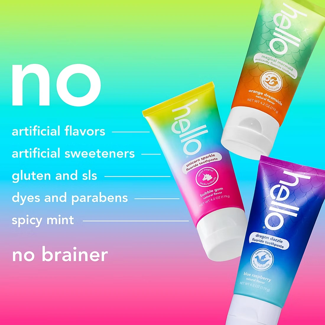 Hello Kids Toothpaste and Kids Toothbrush Variety Pack