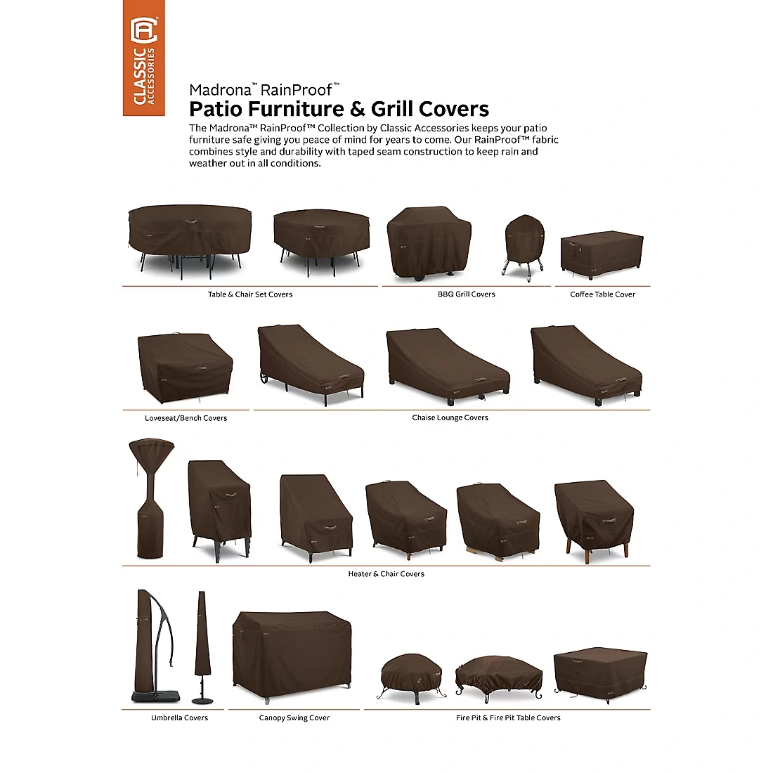 Classic Accessories Madrona Adirondack Chair Cover