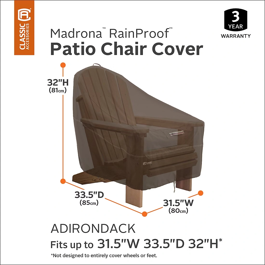 Classic Accessories Madrona Adirondack Chair Cover