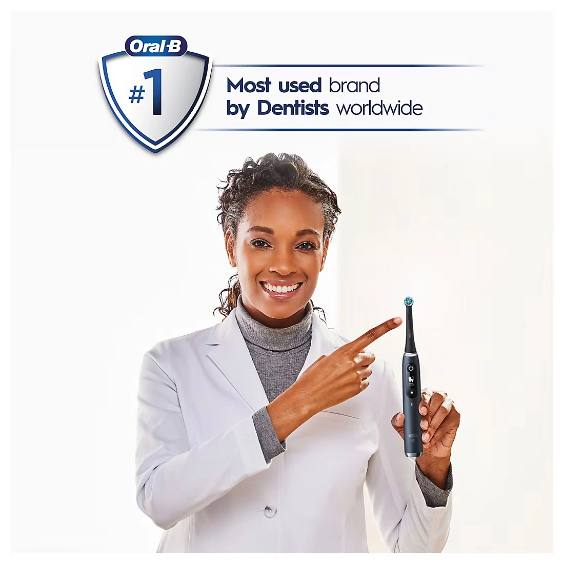 Oral-B iO Series 7s Electric Toothbrush, 4 Replacement Brush Heads, Black Onyx & Rose Quartz, 2 pk.