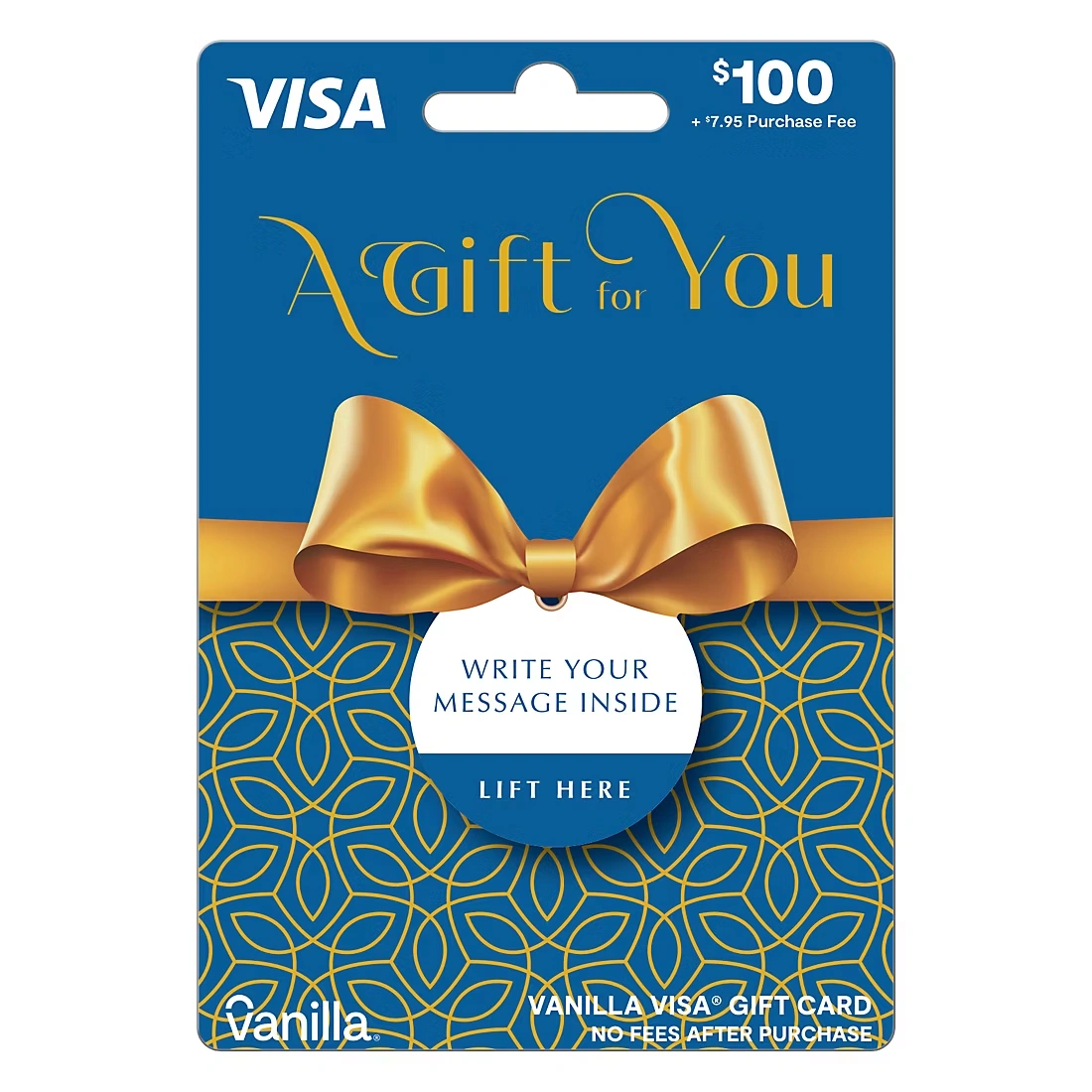 Visa Greeting Bow $100 + $7.95 Act. Fee