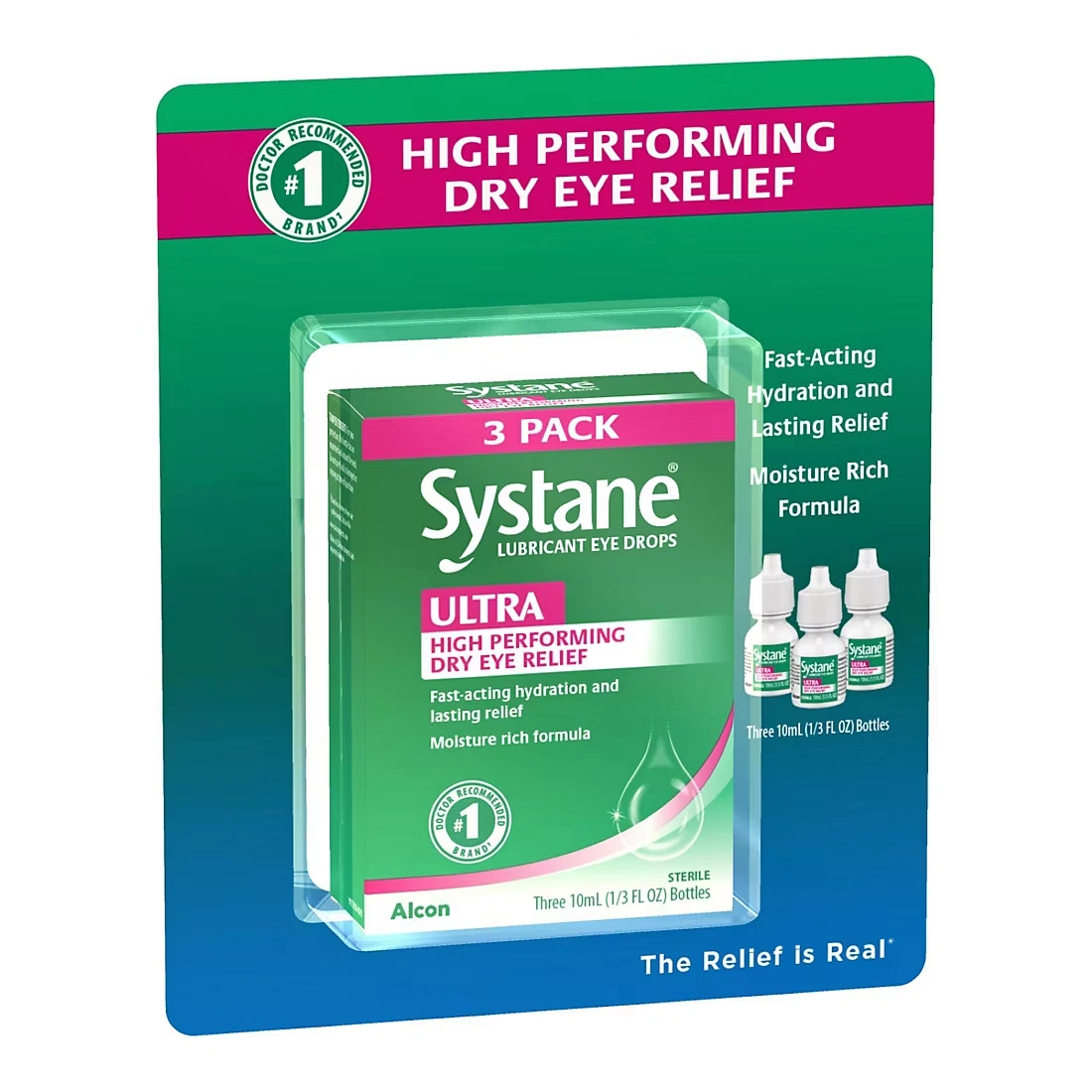 Systane Ultra Lubrication Eye Drops, 3 pk./10mL