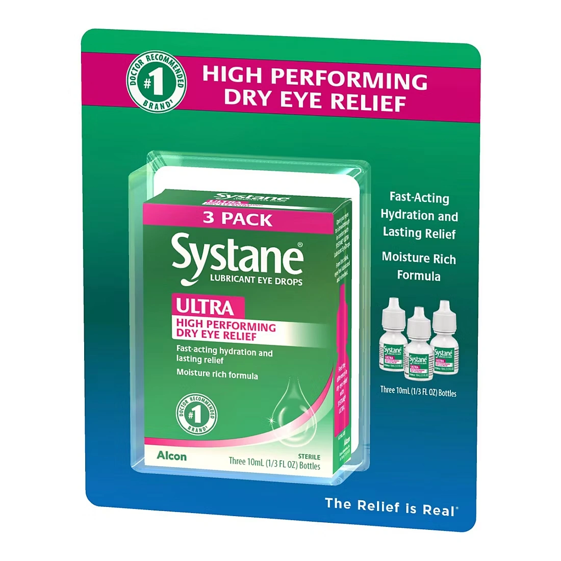 Systane Ultra Lubrication Eye Drops, 3 pk./10mL