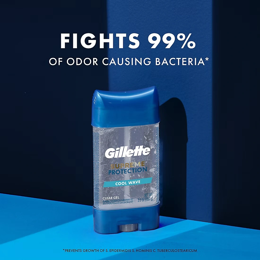 Gillette Clear Gel Antiperspirant and Deodorant for Men, Supreme Protection, Cool Wave, 5 pk./3.8 oz.