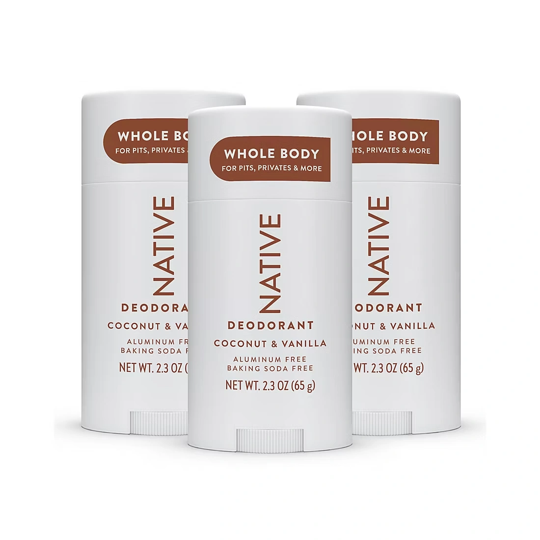 Native Coconut & Vanilla Whole Body Deodorant, 3 pk./2.3 oz.