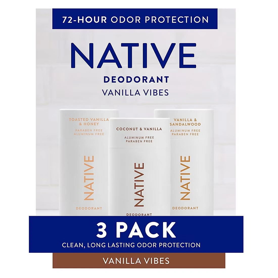 Native Vanilla Vibes Deodorant, 3 pk./7.95 oz.