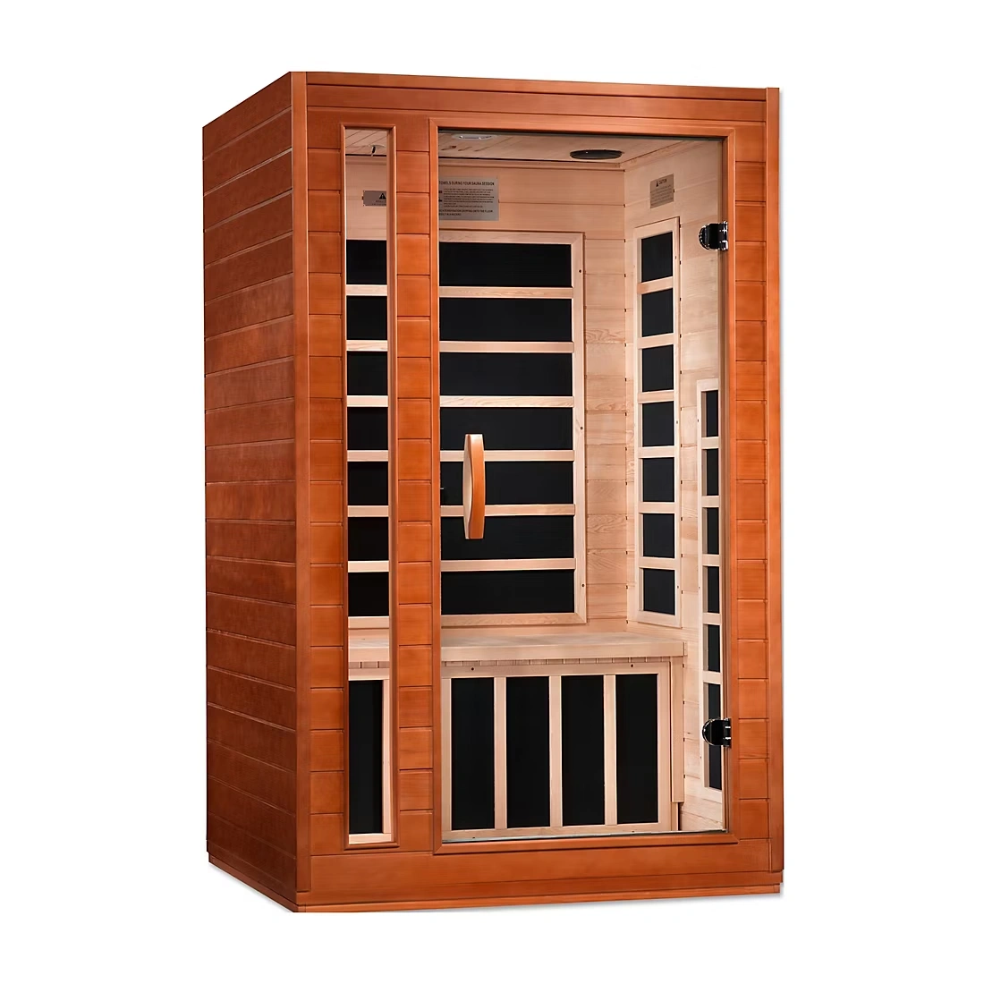Dynamic 2-Person Infrared Sauna with 7 Pure Tech Heaters with Foot Reflexology Red Light & Chromotherapy