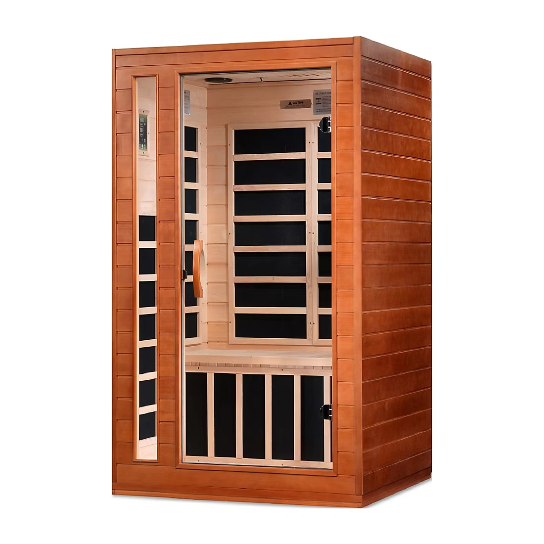 Dynamic 2-Person Infrared Sauna with 7 Pure Tech Heaters with Foot Reflexology Red Light & Chromotherapy