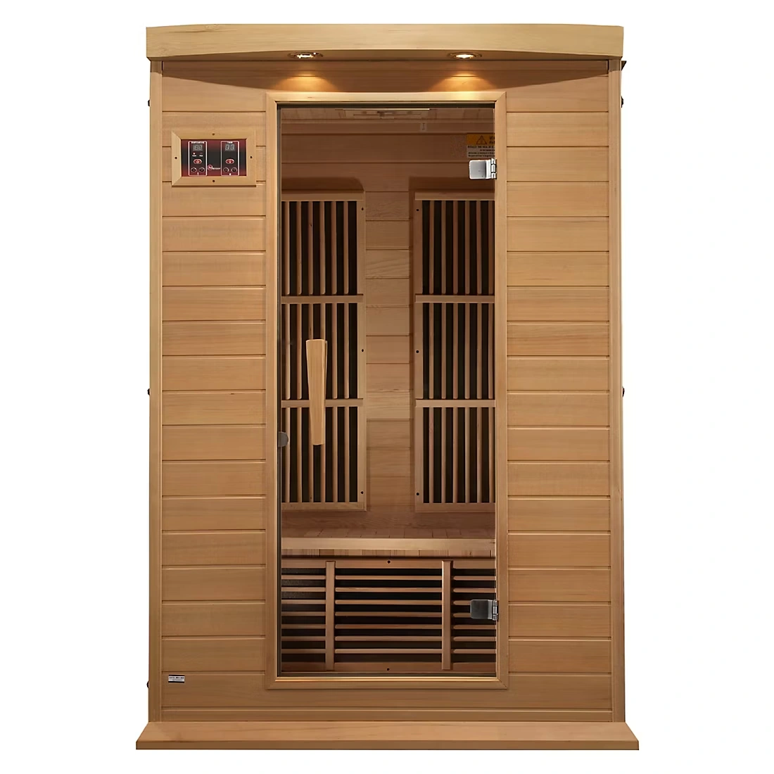 Maxxus 2-Person Infrared Sauna with 6 Pure Tech Heaters with Foot Reflexology Red Light & Chromotherapy