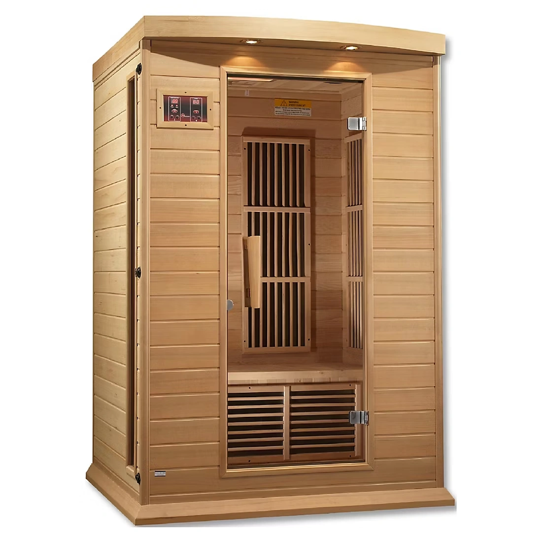 Maxxus 2-Person Infrared Sauna with 6 Pure Tech Heaters with Foot Reflexology Red Light & Chromotherapy