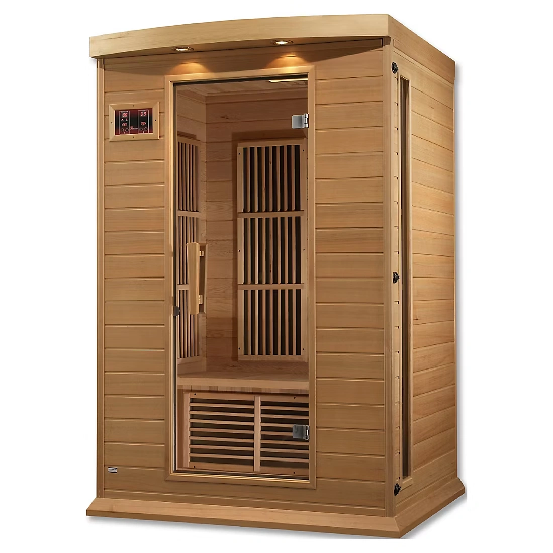 Maxxus 2-Person Infrared Sauna with 6 Pure Tech Heaters with Foot Reflexology Red Light & Chromotherapy