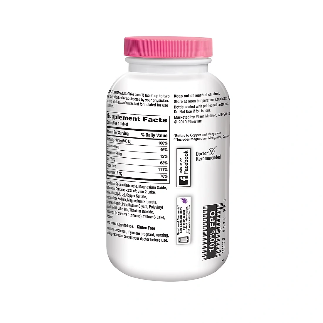 Caltrate D Plus Minerals with Magnesium and Zinc, 320 Count