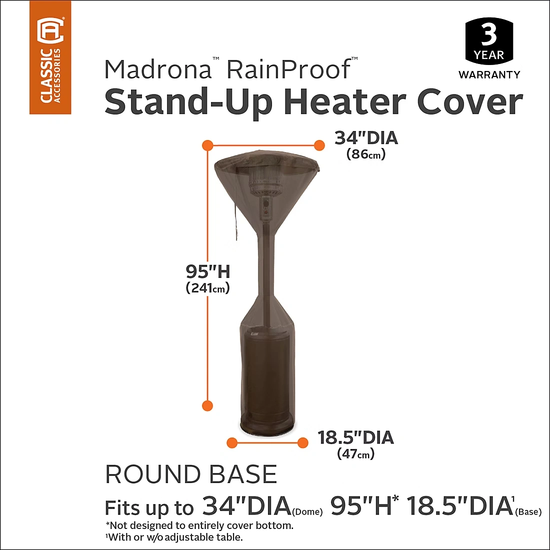 Classic Accessories Madrona Standup Heater Cover