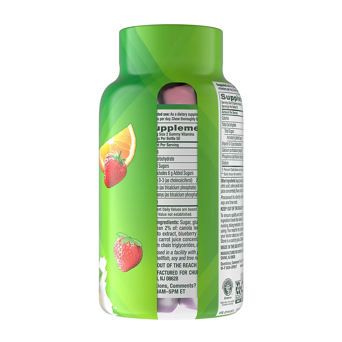 Vitafusion 500mg Calcium Gummy Vitamins for Adults, 2 pk./100 ct.