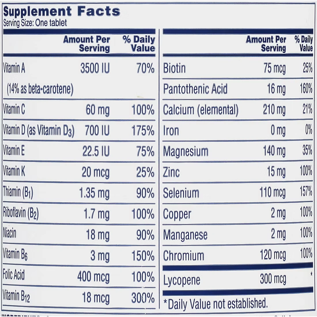 One A Day Men's Multivitamin Tablets, 300 ct.