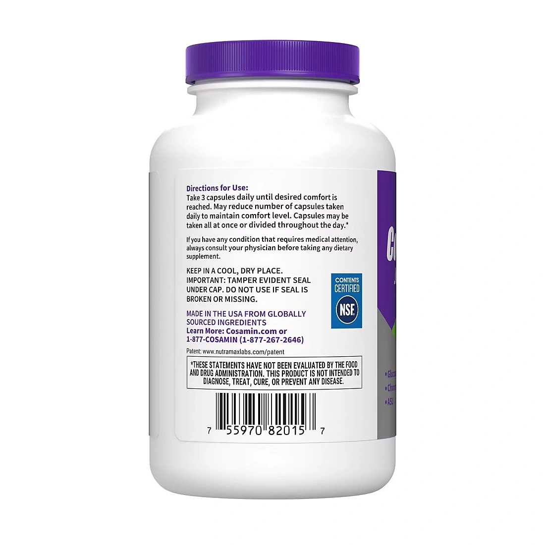 Nutramax Cosamin ASU Joint Health Supplement with Glucosamine, Chondroitin & ASU, 230 ct.