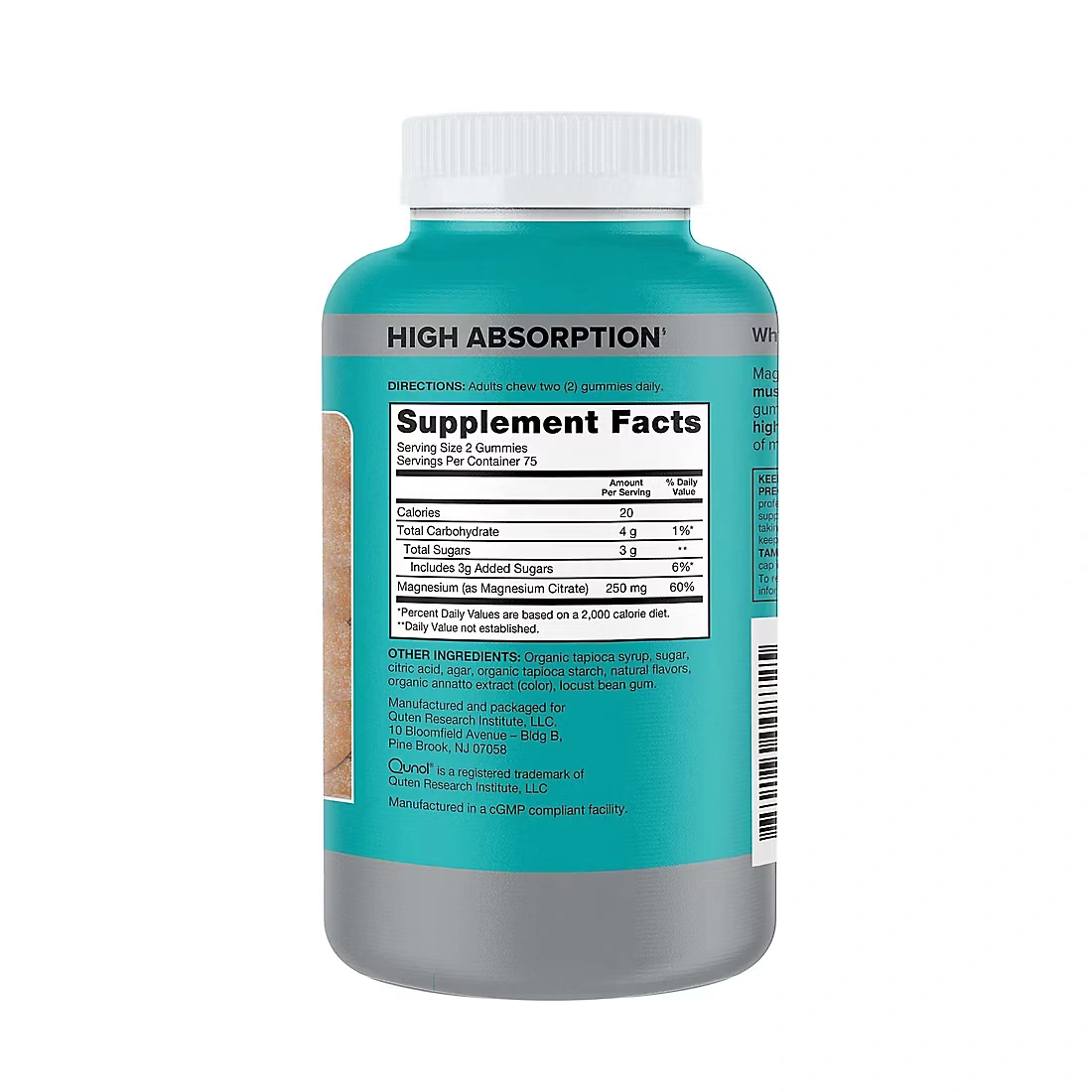 Qunol Extra Strength Magnesium Citrate Gummies, 150 ct.