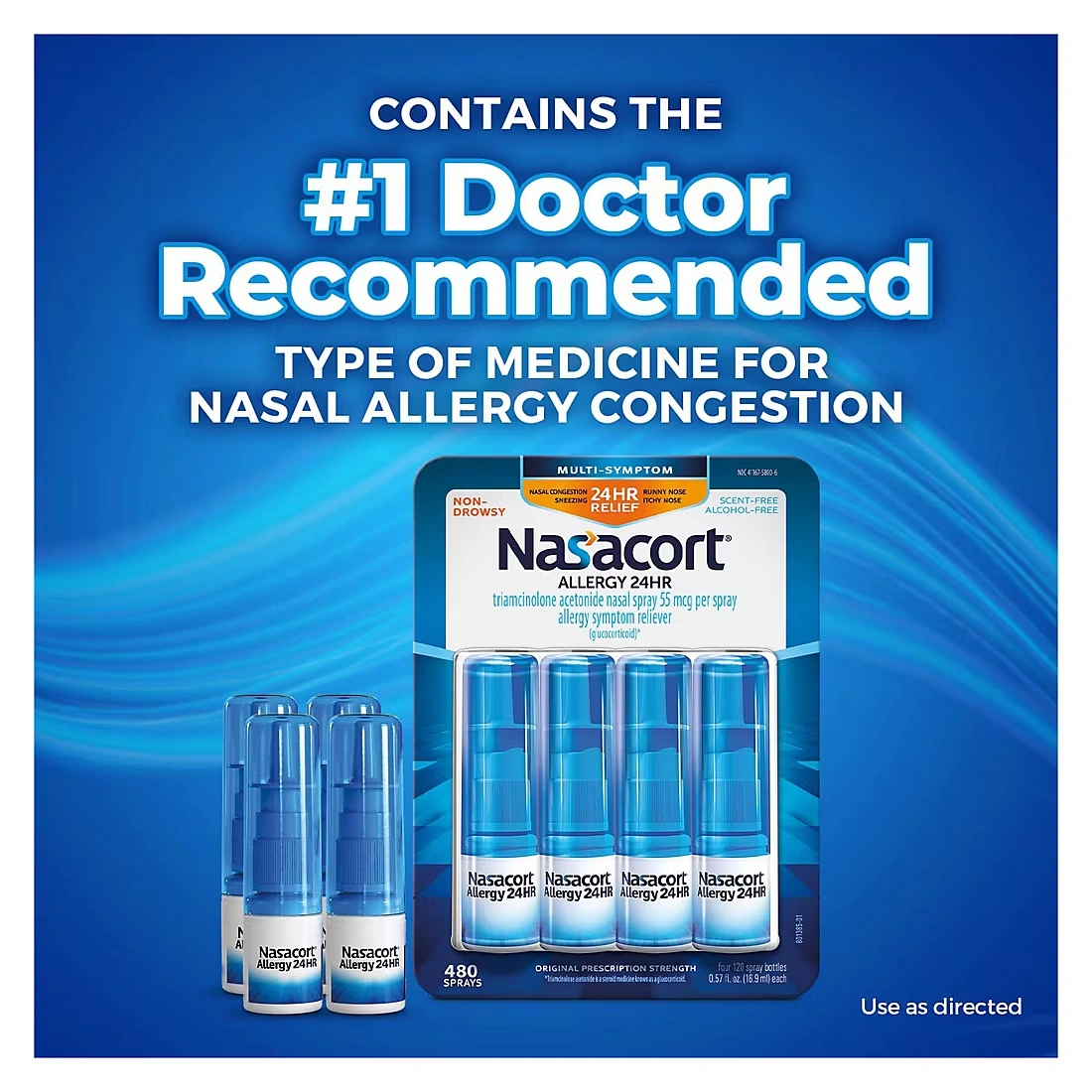 Nasacort Allergy 24-hour spray, 4 pk.