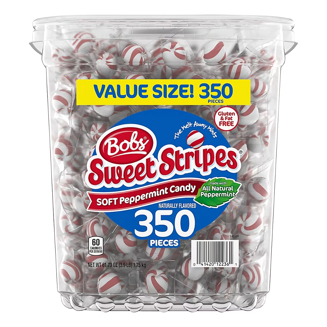 Bob's Sweet Stripes Peppermint Tub, 350 ct.