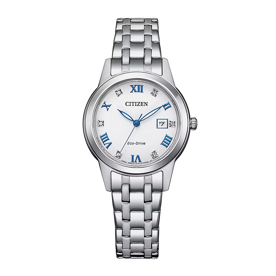 Citizen Classic Stainless Crystal Accent Women's Dress White Dial Bracelet Watch