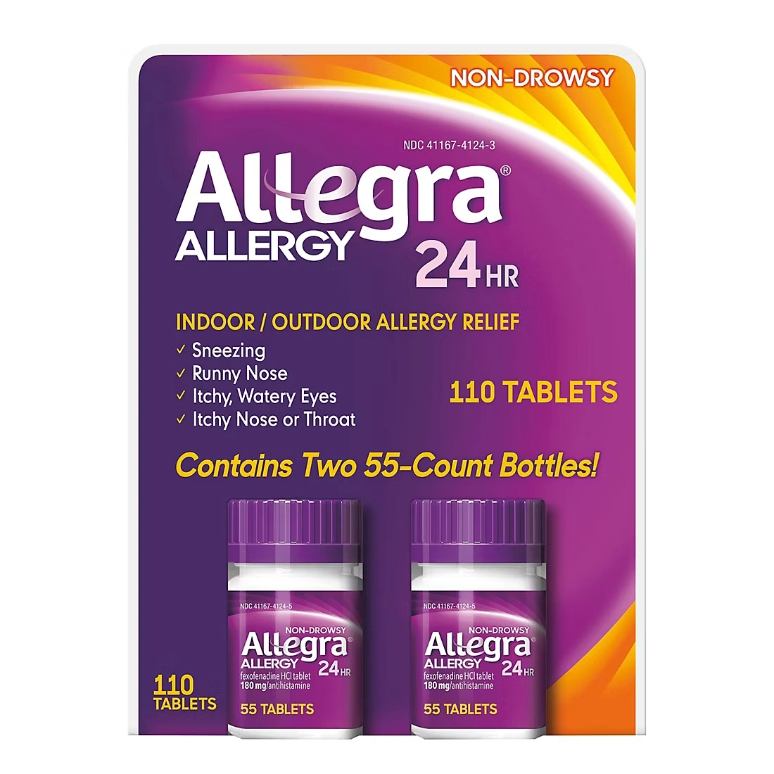 Allegra Allergy Non-Drowsy Tablets, 110 ct.