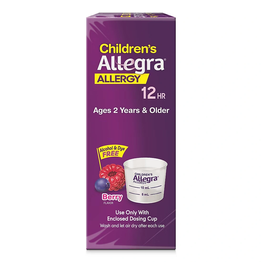 Allegra Children's Dye-Free 12-Hour Allergy Relief Liquid, 3 ct./4 fl. oz.