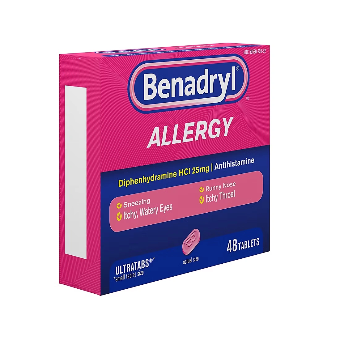 Benadryl Ultratab Antihistamine Allergy Medicine Tablets, 3 pk./48 ct.