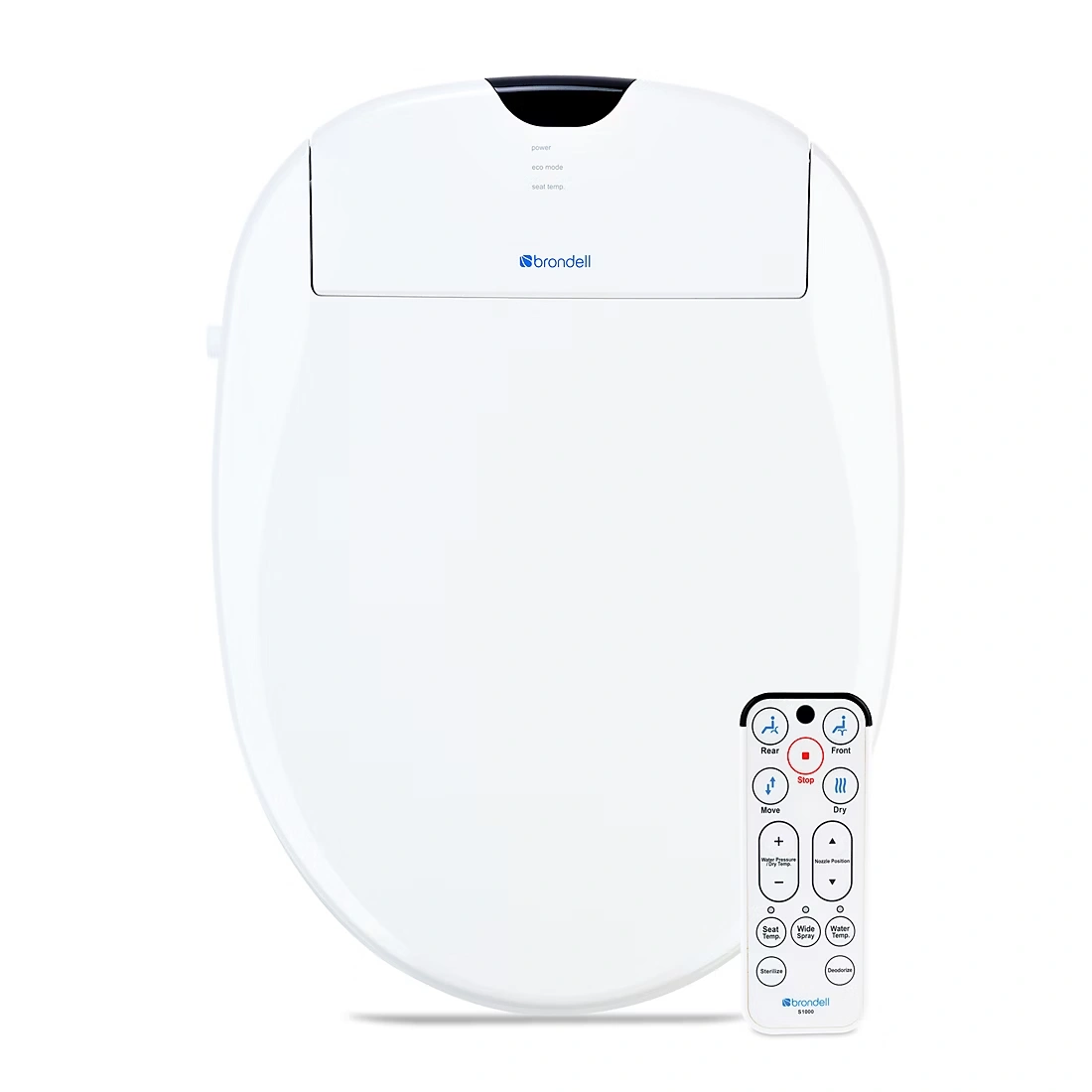 Brondell Swash 1000 Advanced Round Bidet Toilet Seat - White 2 Brondell Swash 1000 Advanced Round Bidet Toilet Seat - White