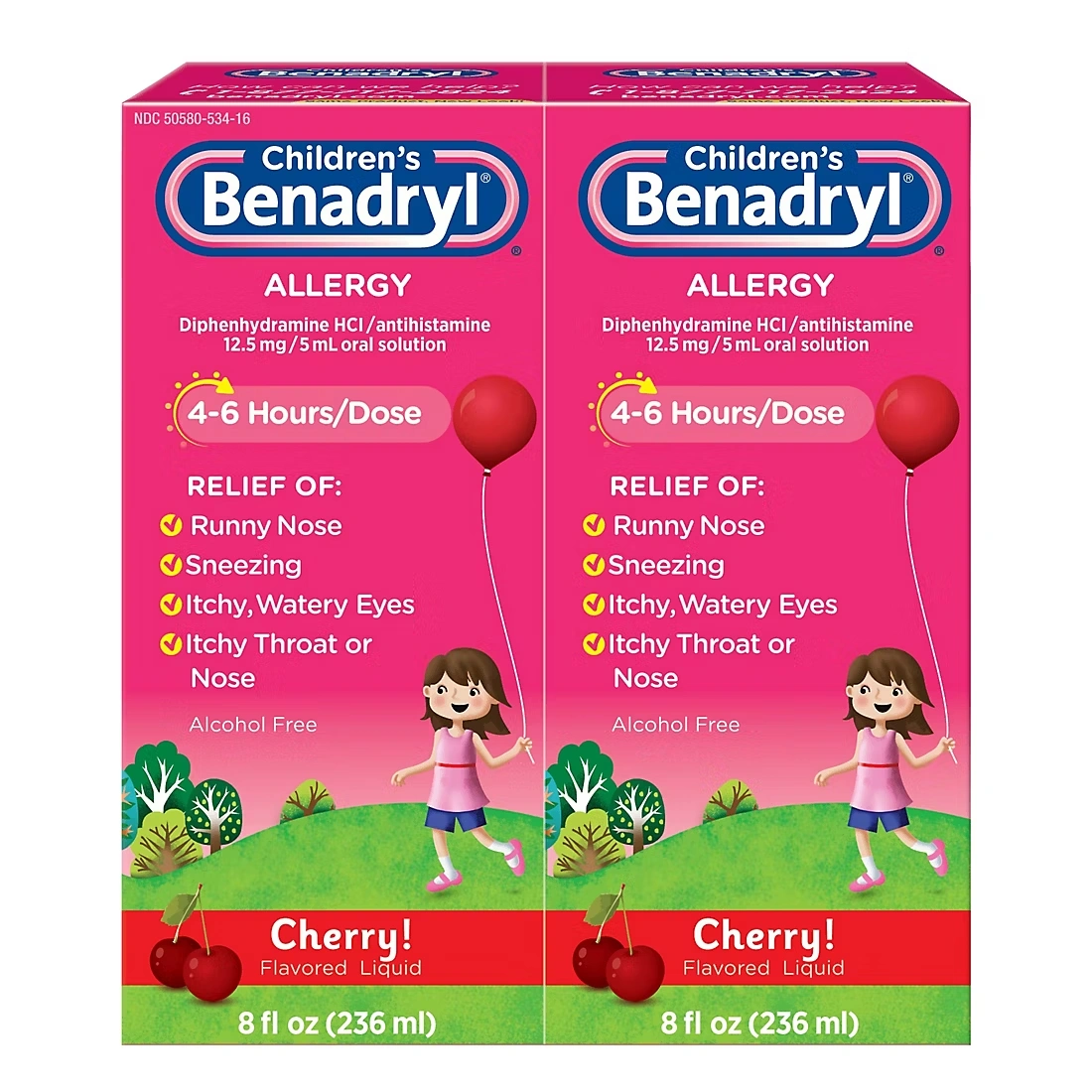Benadryl Children's Allergy Relief Liquid, 2 pk./8 oz.