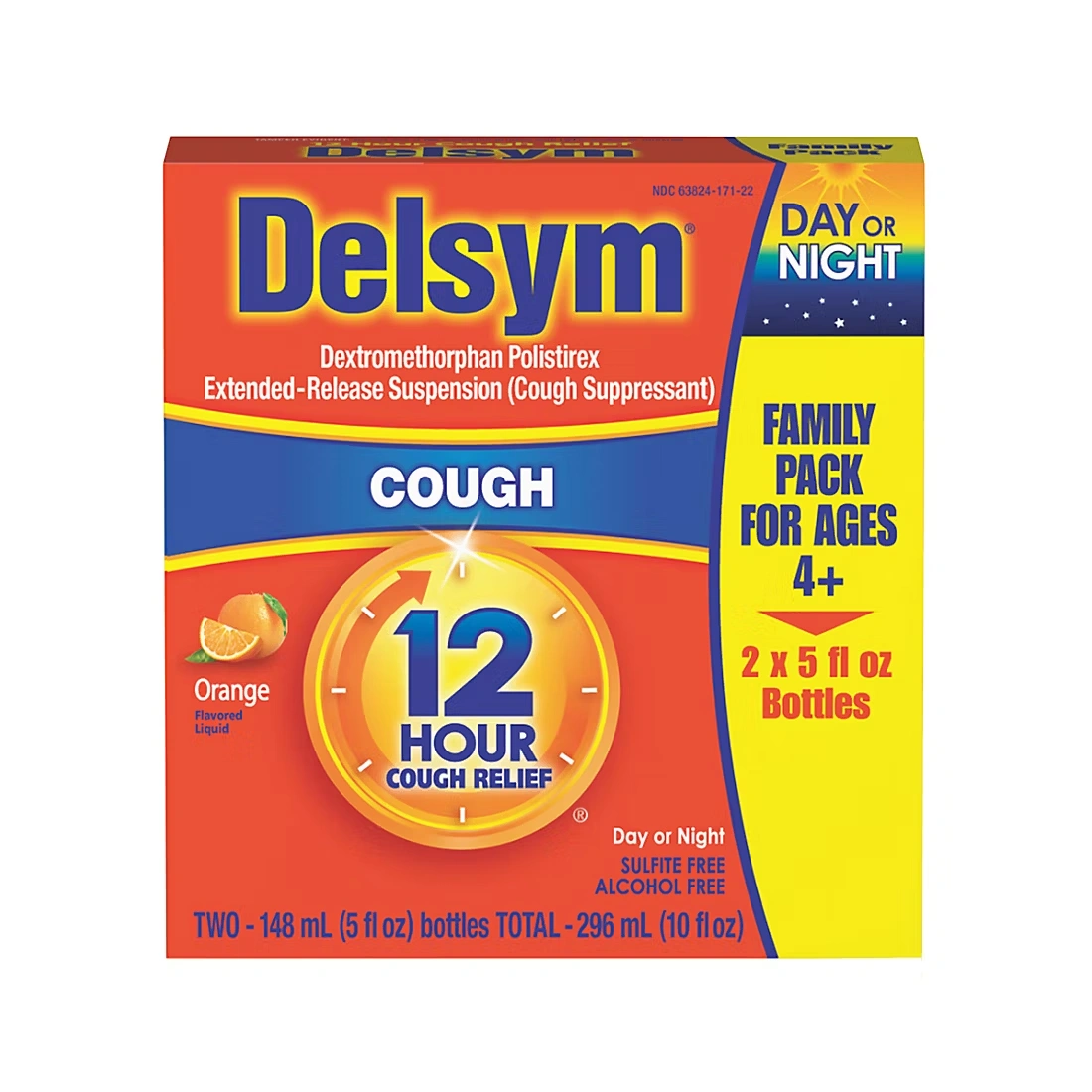 Delsym 12-Hour Cough Relief, 2 pk./5 oz.