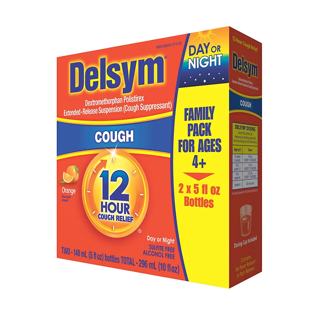Delsym 12-Hour Cough Relief, 2 pk./5 oz.
