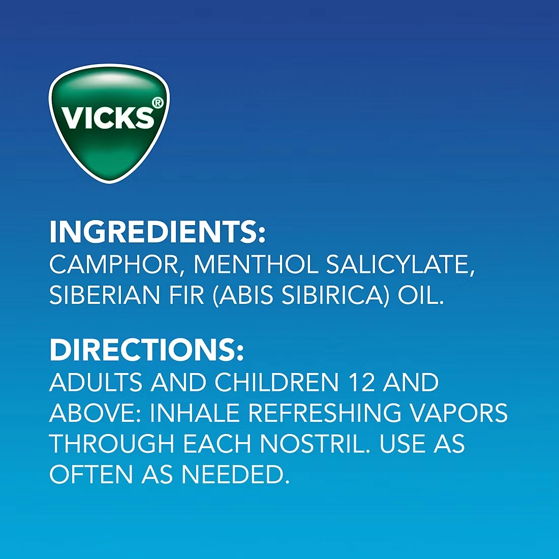 Vicks VapoInhaler, On-the-Go Portable Nasal Inhaler, Non-Medicated, Menthol Scent, 4 ct.