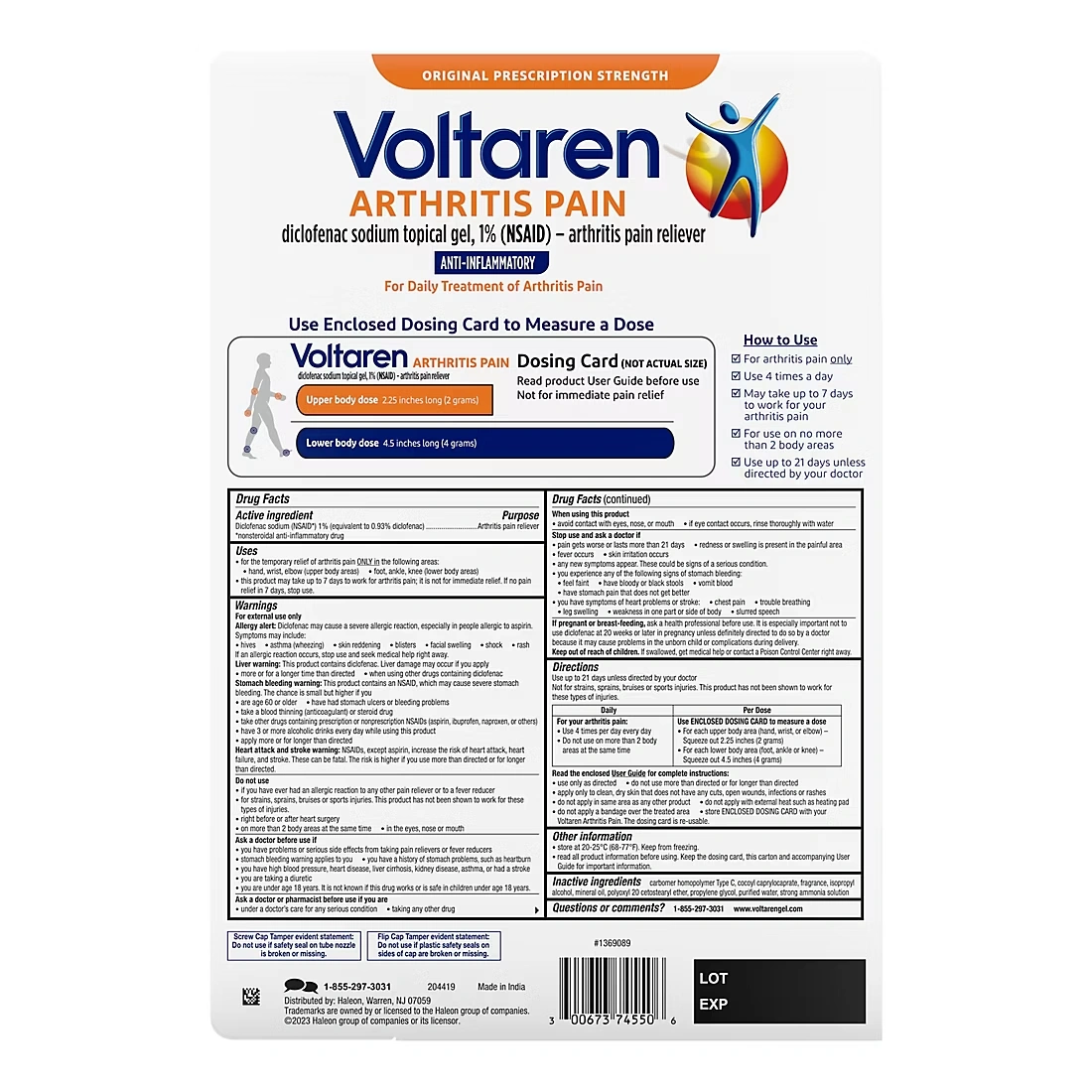 Voltaren Topical Arthritis Pain Relief Gel, 3 pk.