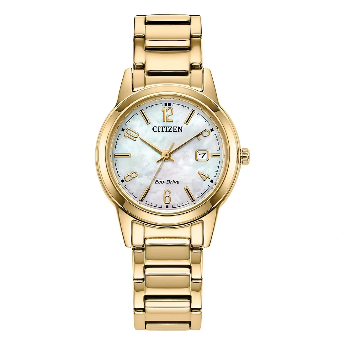 Citizen Classic Goldtone Stainless Women's Dress Mother of Pearl Dial Bracelet Watch