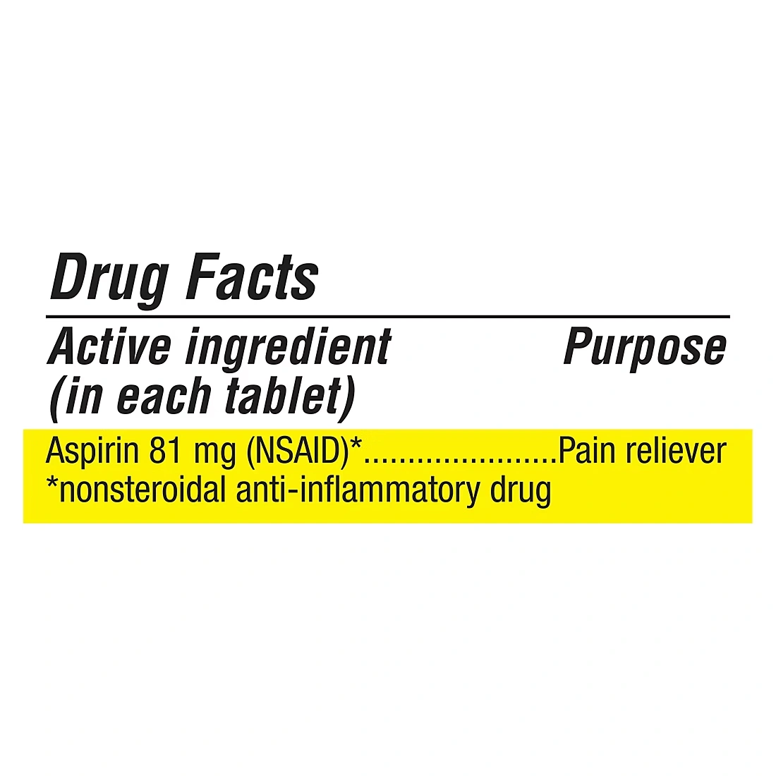 Berkley Jensen Aspirin 81mg Low-Dose Tablets, 730 ct.