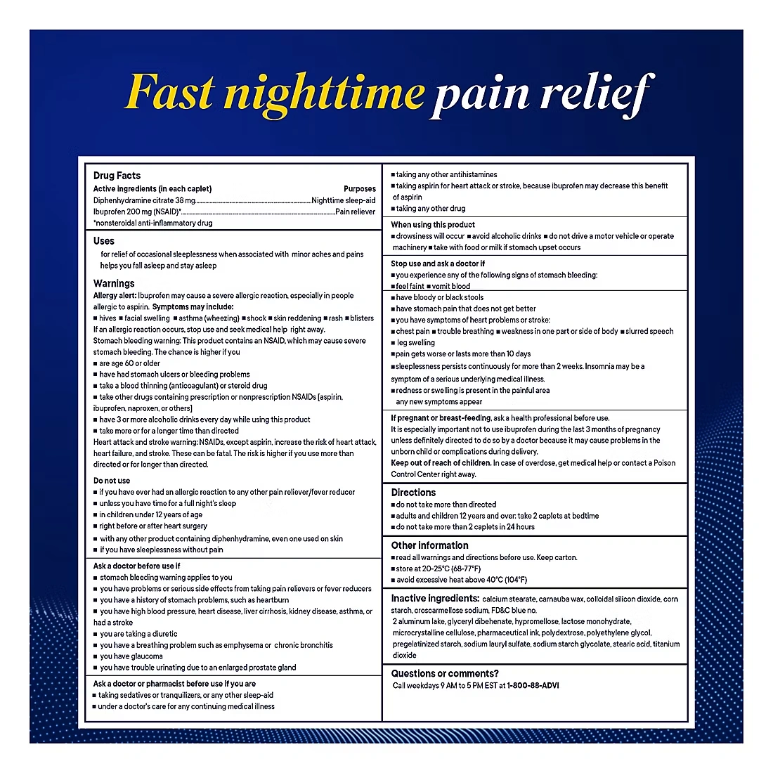 Advil PM Pain Reliever, 200 ct.